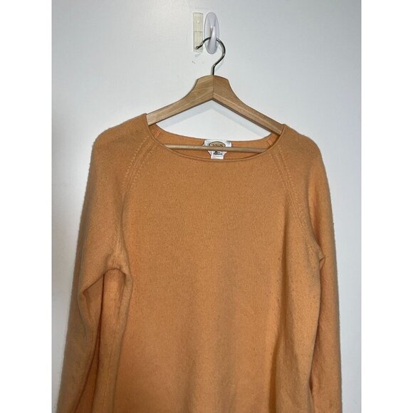 Talbots 100% Cashmere Sweater Peach Long Sleeve Women's Size M - Picture 2 of 6